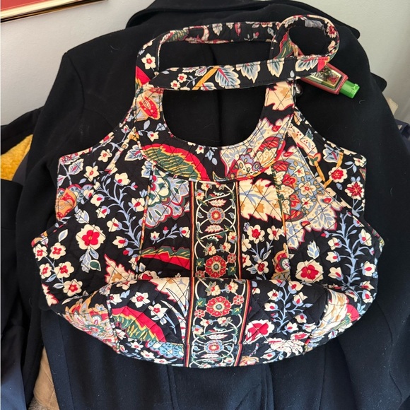 Vera Bradley Black and Red Paisley Shoulder Bag - Picture 5 of 7